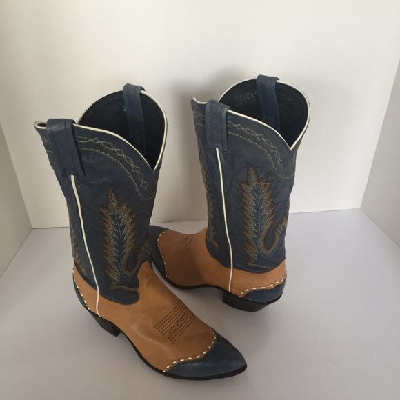 Tony Lama Two-Tone Western Boots Ladies Size 6.5 M - Picture 3 of 8